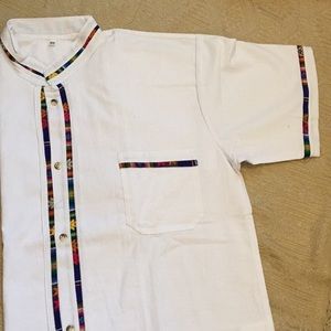 Size XL white Mexican shirt New- no tags